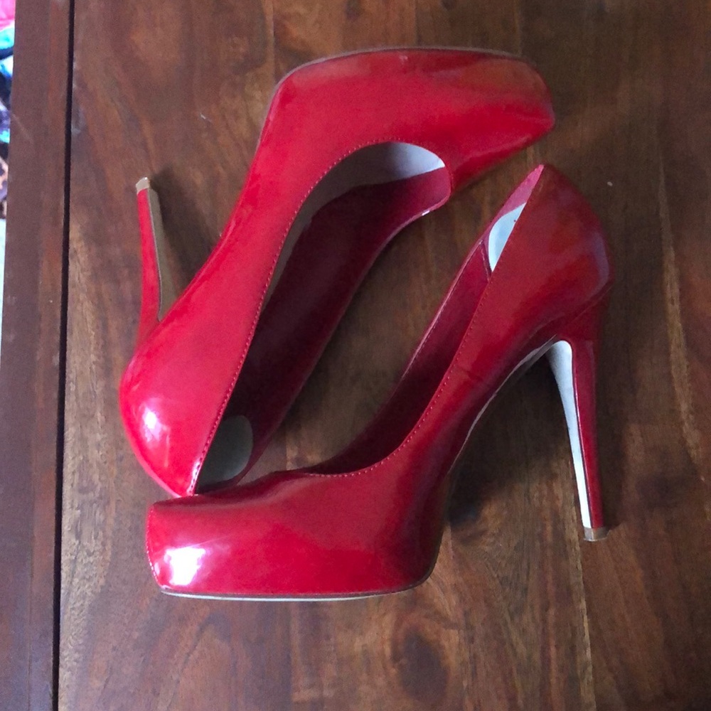 Aldo Red Patent Leather Platform Stilettos Size 39 - Picture 7 of 7